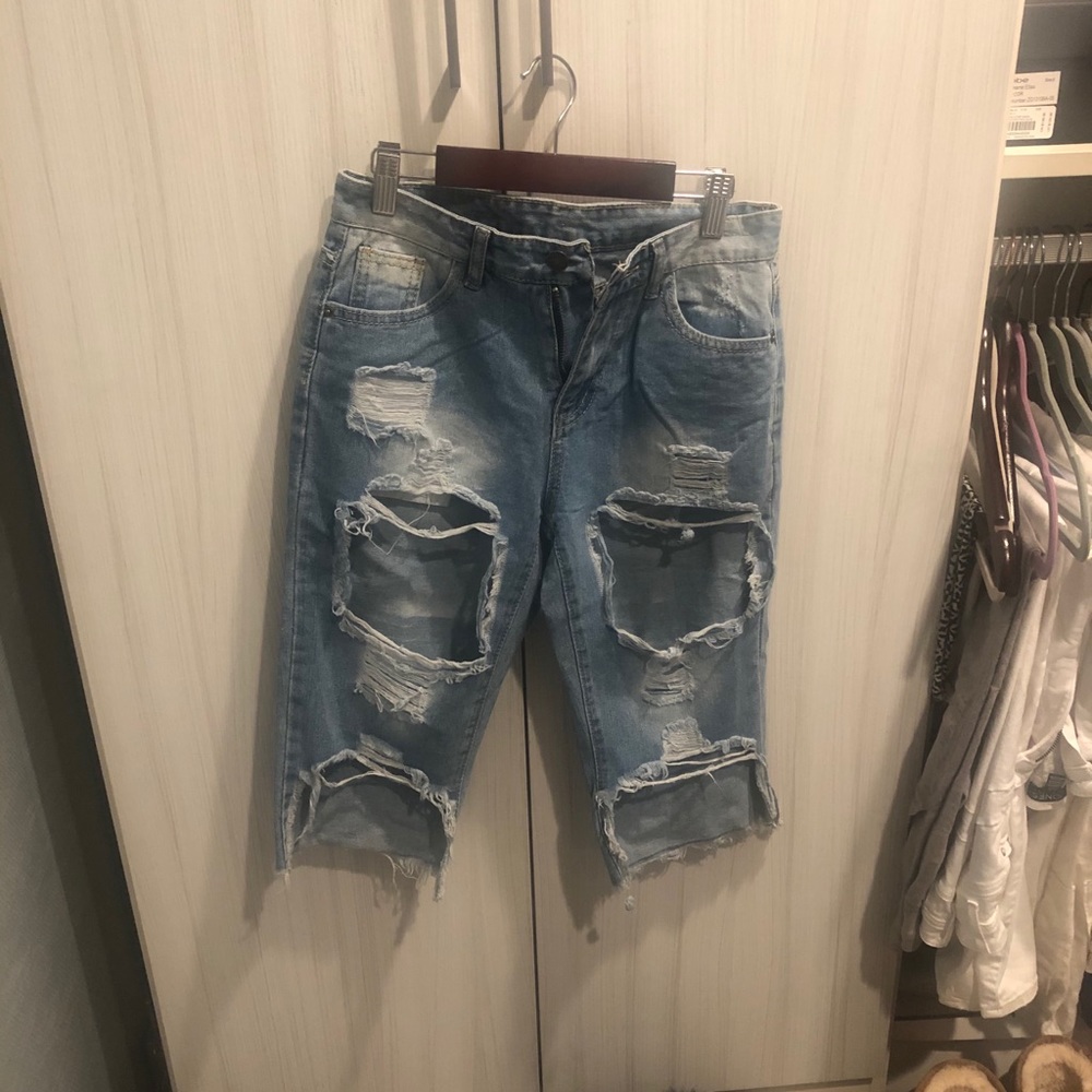 Distressed shorts